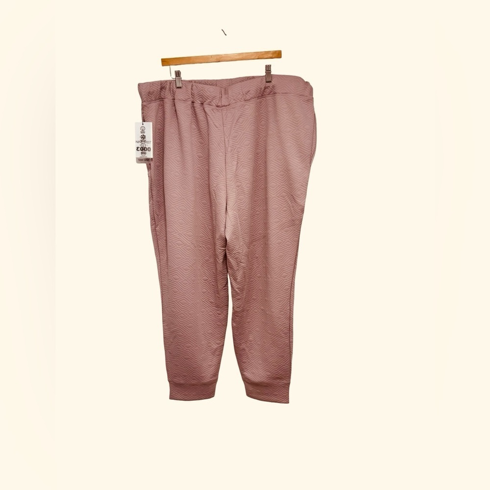 Nine West Pink Textured Joggers - Picture 3 of 8